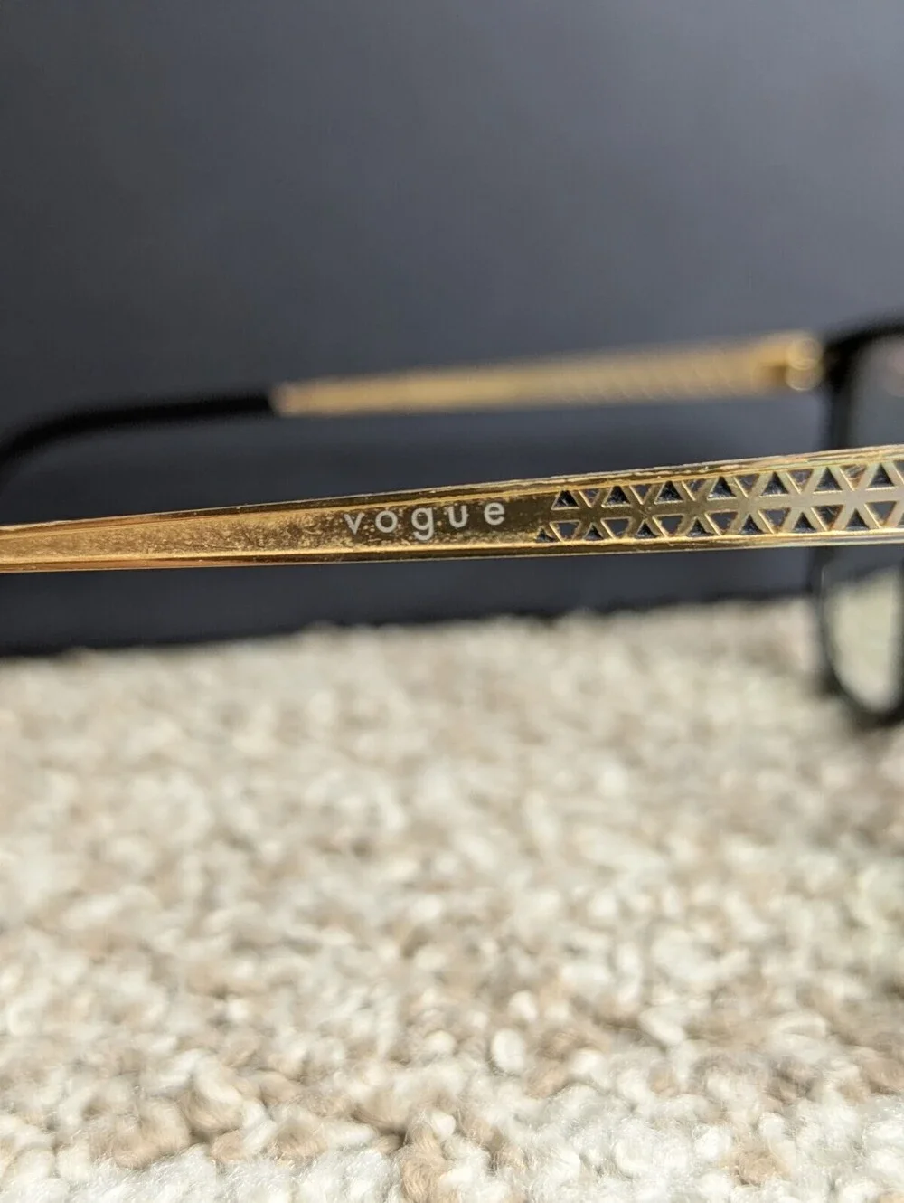 Vogue Eyewear VO5334 W44 Black Gold Cat Eye Glasses Frames